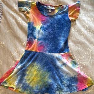 Dori creations flutter sleeve tie dye dress 4T